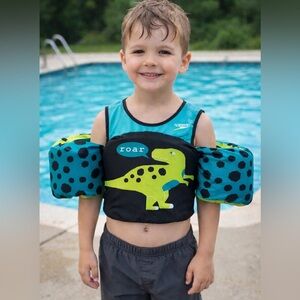 Speedo Kids US Coast Guard Approved Swim Life Jacket Float Vest Child 30–50 lbs